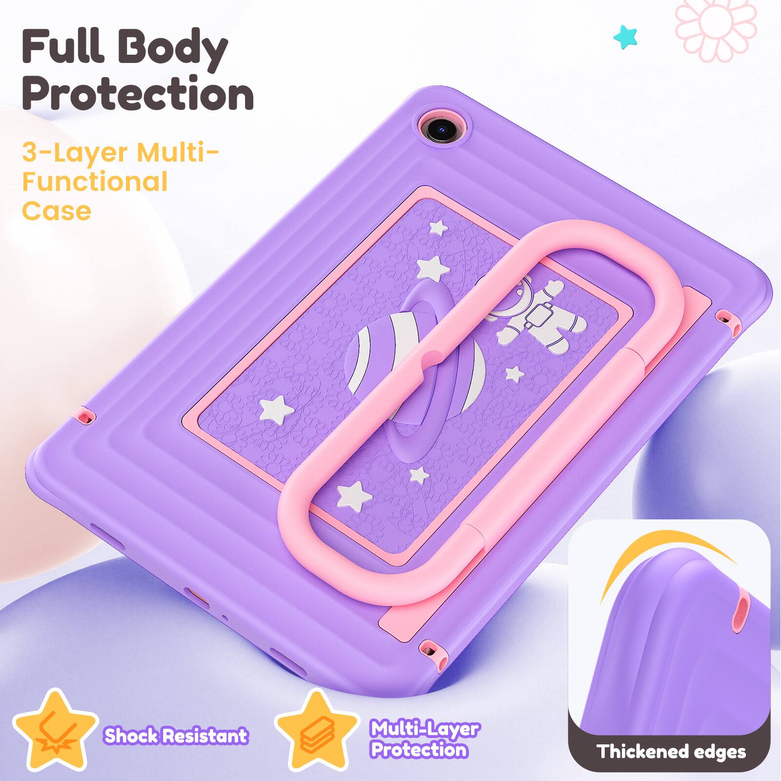 Full Body Protection  
3-Layer Multi-Functional Case  
Shock Resistant  
Multi-Layer Protection  
Thickened Edges