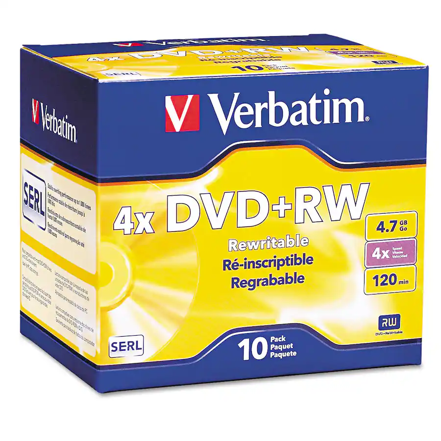 Disco Verbatim DVD+RW 4x 4.7GB con 10