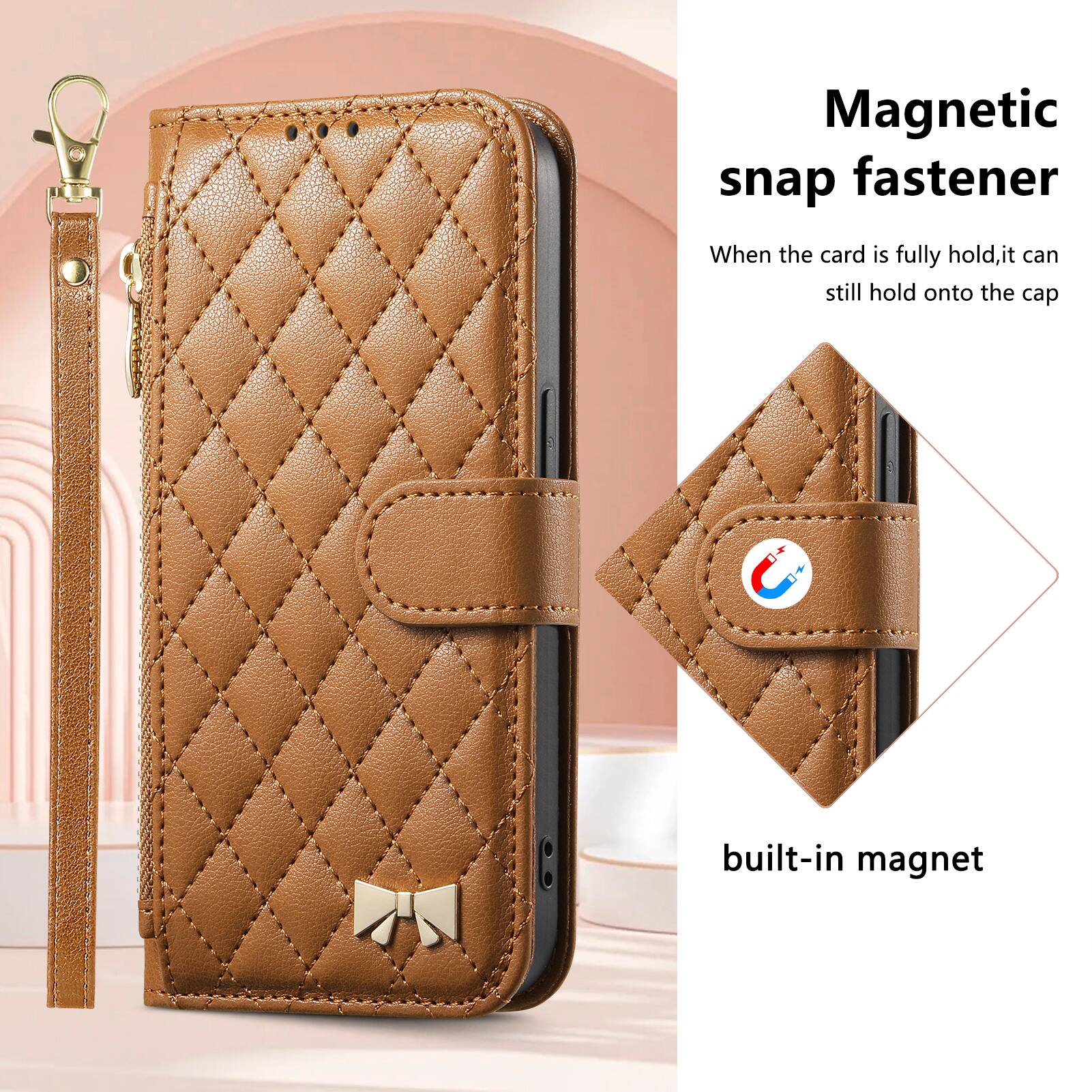 Magnetic snap fastener  
When the card is fully held, it can still hold onto the cap built-in magnet