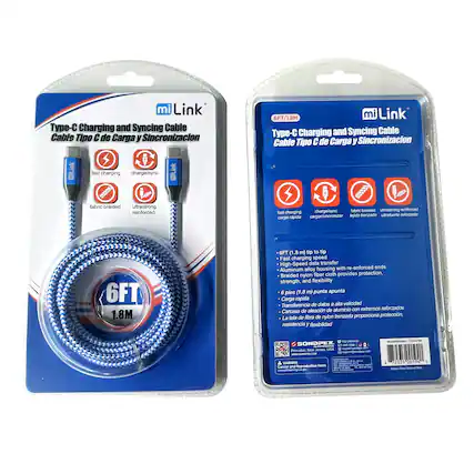 mi Link Type-C Charging and Syncing Cable
Cable Tipo C de Carga y Sincronización
- 6FT/1.8M
- Fast charging speed
- High-Speed data transfer
- Housing with reinforced ends
- Aluminum alloy Braided nylon fiber cloth provides protection, strength, and flexibility
6FT (1.8 m) tip to tip
Carga rápida
Transferencia de datos a alta velocidad
Carcasa de aluminio con extremos reforzados
La tela de fibra de nítrico trenzada proporciona protección, resistencia y flexibilidad
SONDEX
Princeton, New Jersey, USA
2535 80194 4