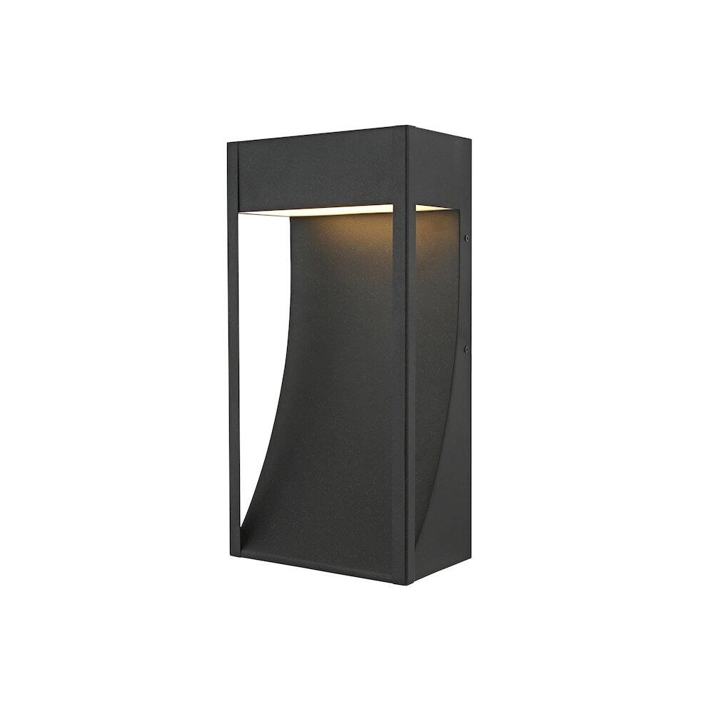 Angle. Elegant Lighting - Adriel 7.5 inch Outdoor Wall Sconce in Black - Black.