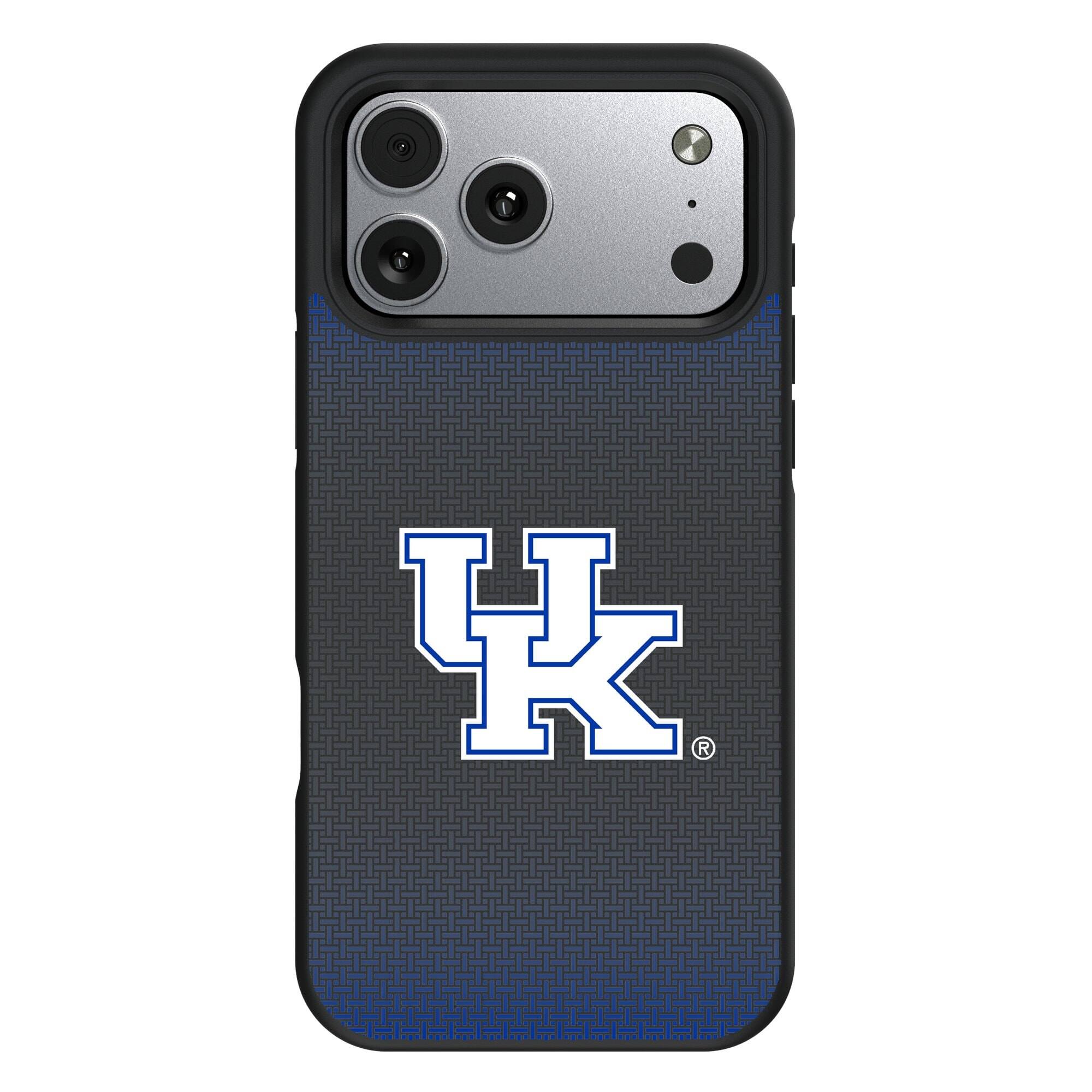 Front. Keyscaper - Kentucky Wildcats Bump Case with 8.2ft Drop Protection - 15 Pro Max - Black.