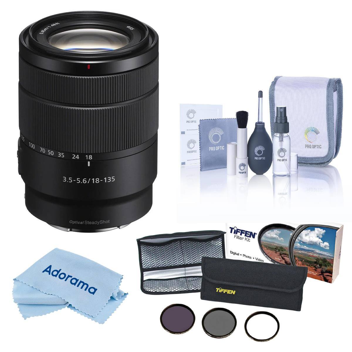 48ft 0.45m/1  
055  
PTIC  
135 100 70 50 35  
24  
18  
PHOOPIC  
PRO OPTIC  
PRO OPTIC  
PRO OPTIC  
PRO OPTIC  
3.5-5.6/18-135  

Optical SteadyShot  
Adorama  
TIFFEN Filter Kit Digital Photo Video  
TiFFEN