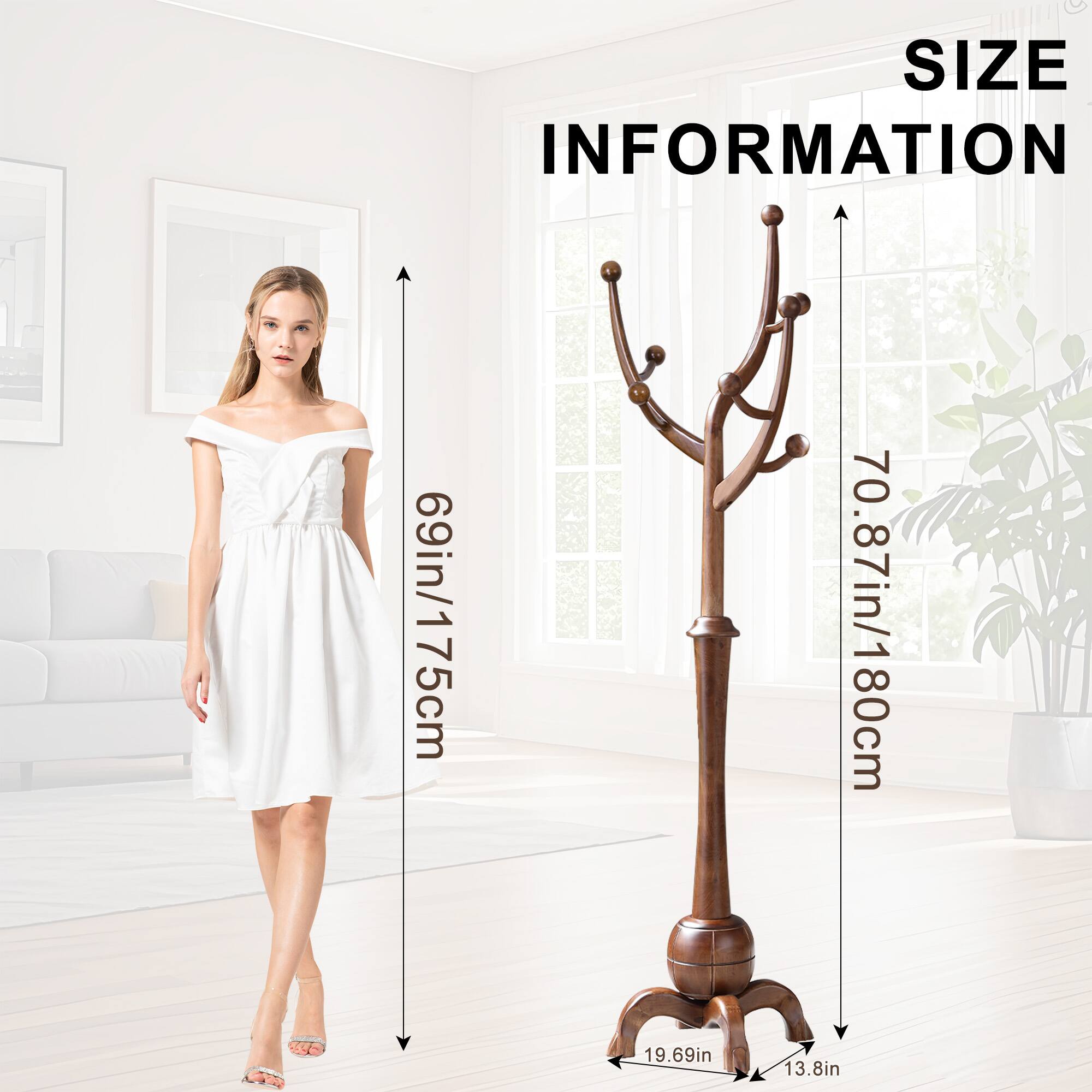 SIZE INFORMATION  
69in/175cm  
70.87in/180cm  
19.69in  
13.8in