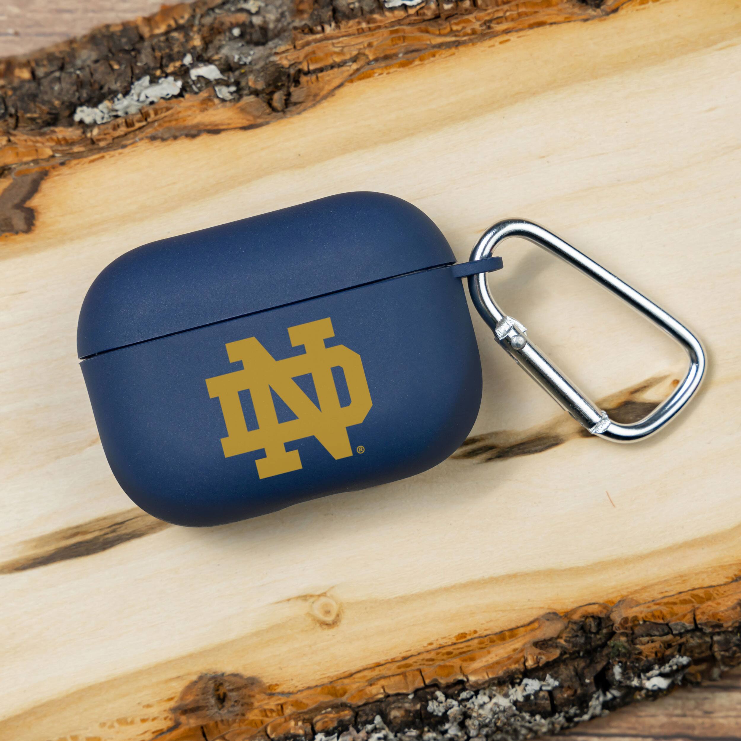 Alt View 2. Affinity Bands - Notre Dame Fighting Irish AirPods Pro Silicone Case Cover - Navy.