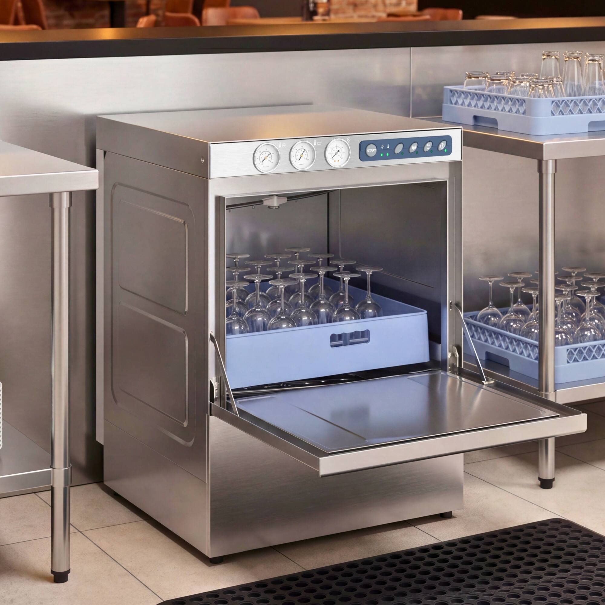 Back. Koolmore - 24 in. Commercial High-Performance Undercounter Dishwasher in Stainless-Steel, 240V - Stainless-Steel.