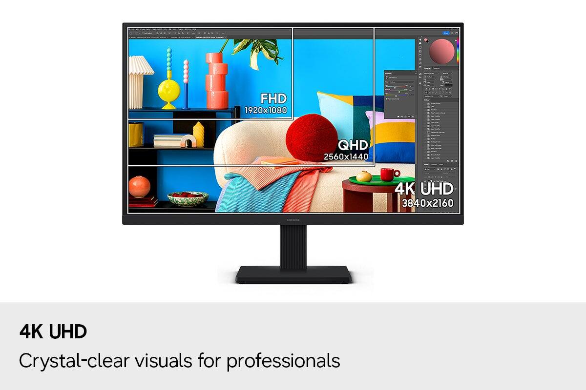 FHD 1920x1080  
QHD 2560x1440  
4K UHD 3840x2160  
4K UHD Crystal-clear visuals for professionals