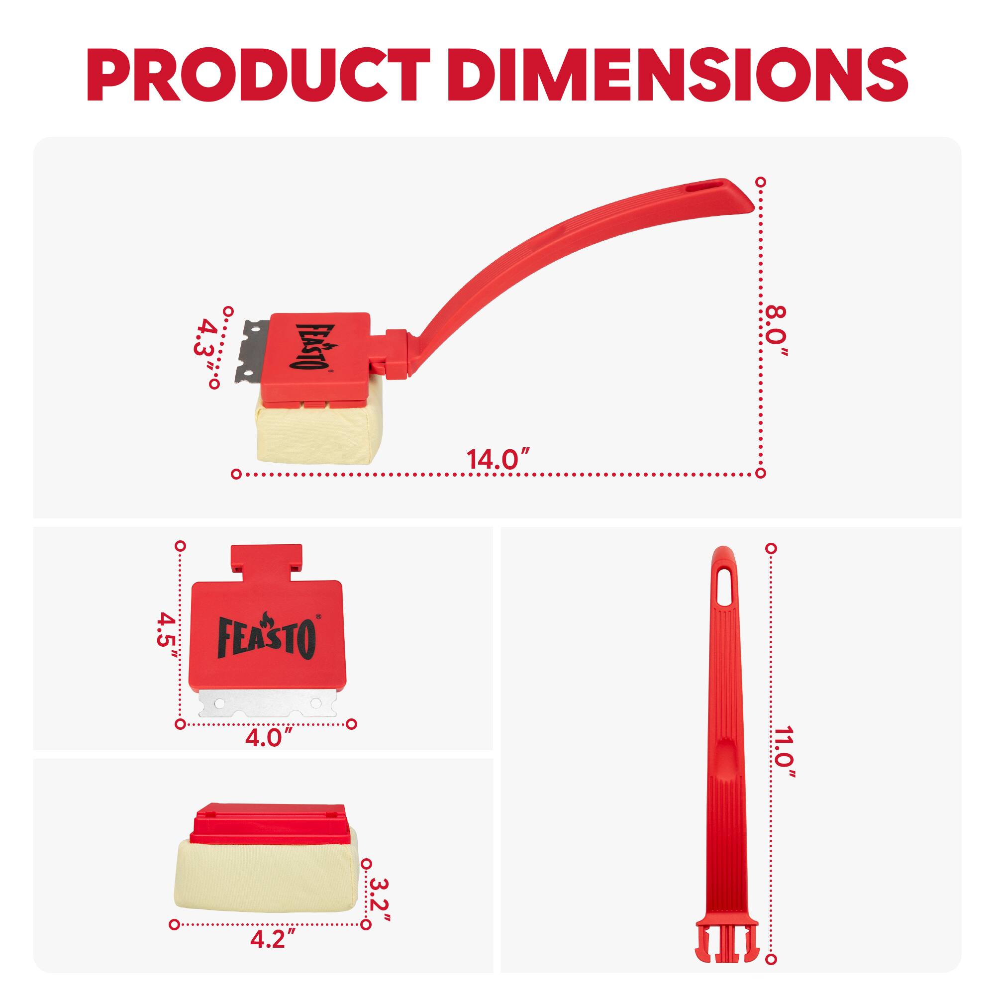 PRODUCT DIMENSIONS

- 4.3" x 8.0" x 14.0"
- 4.5" x 4.0" x 11.0"
- 4.2" x 3.2"