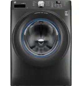 GE - 4.6 Cu. Ft. High-Efficiency Stackable Smart Front Load Washer with Microban Antimicrobial Technology - Carbon Graphite