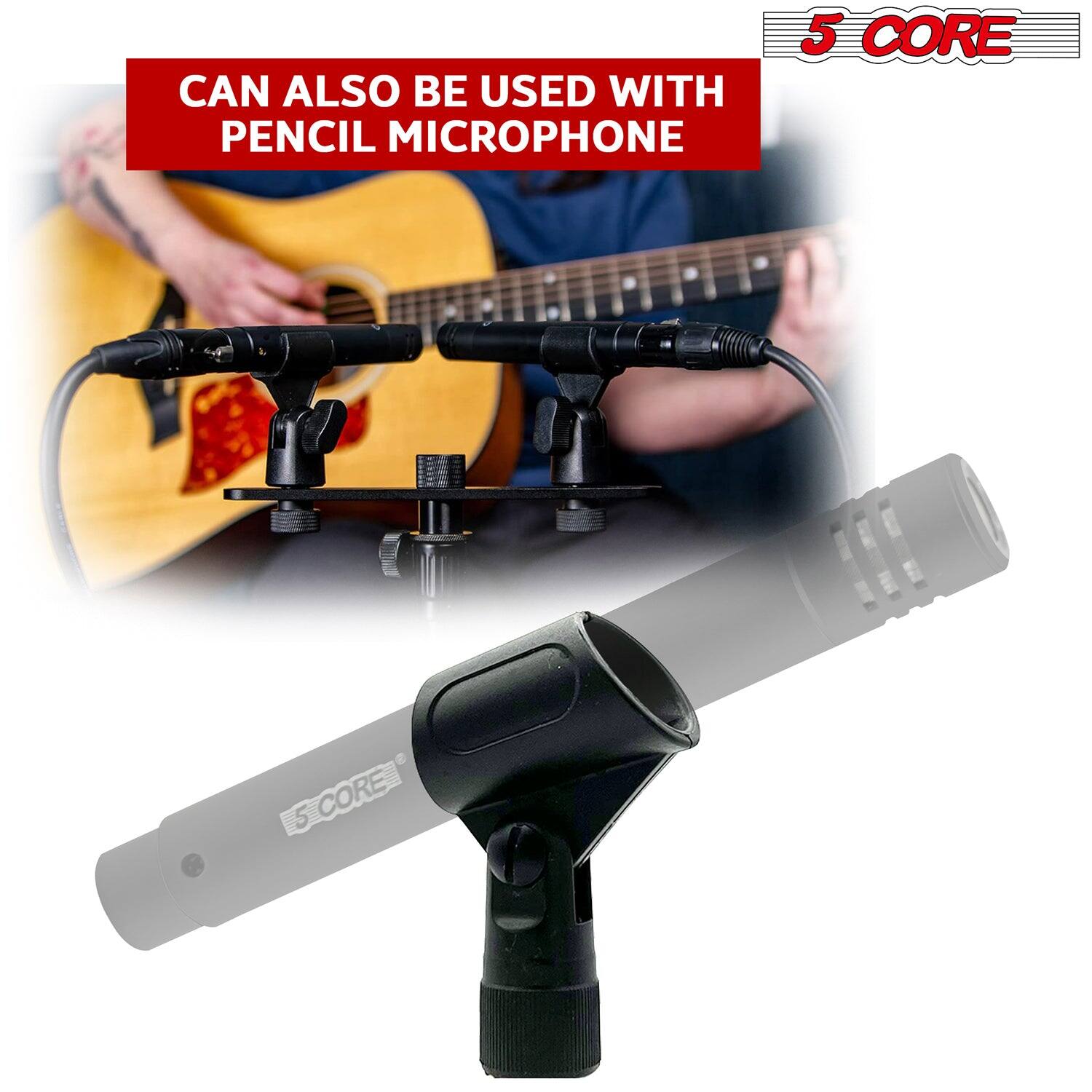 The corrected text is: "CAN ALSO BE USED WITH PENCIL MICROPHONE 5 CORE."