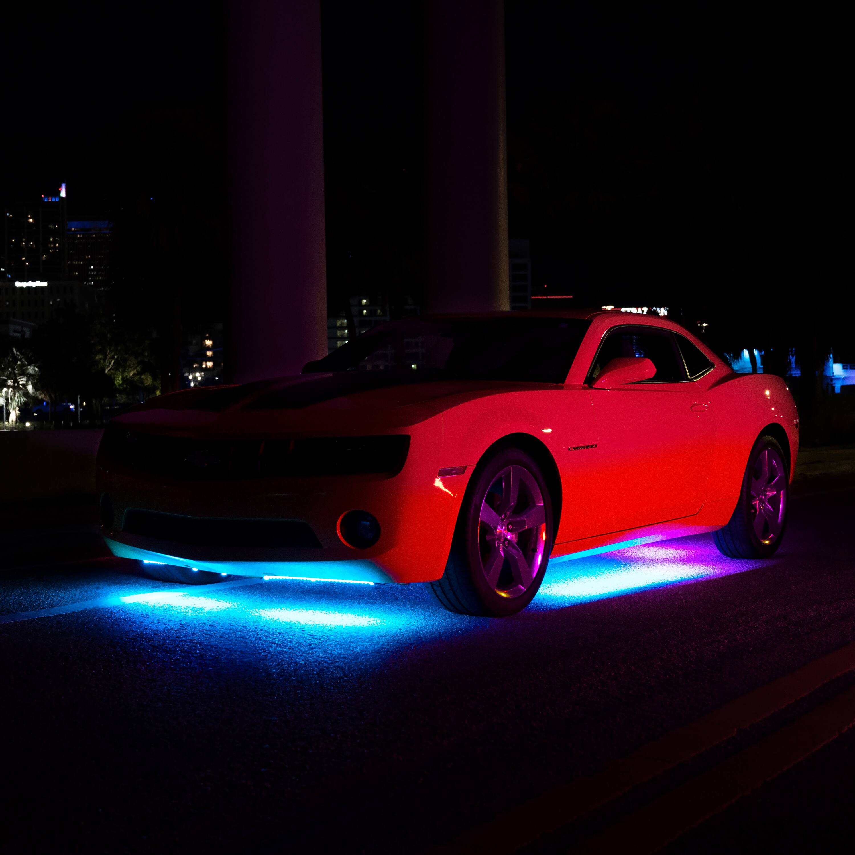 Alt View 14. Race Sport - COLORTRAIL RGBW Underbody LED Light Kit (4-Pack) - Multi.