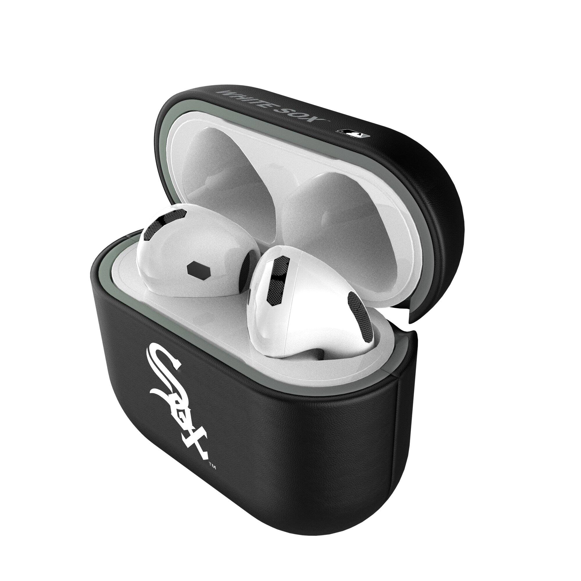 Alt View 3. Keyscaper - Chicago White Sox Chicago White Sox Insignia AirPods 4th Generation Case Cover - No Size - Black.