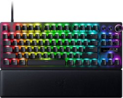 Razer - Huntsman V3 Pro TKL Wired Analog Optical Esports Keyboard with Snap Tap Mode Rapid Trigger and Adjustable Actuation - Black - Front_Zoom