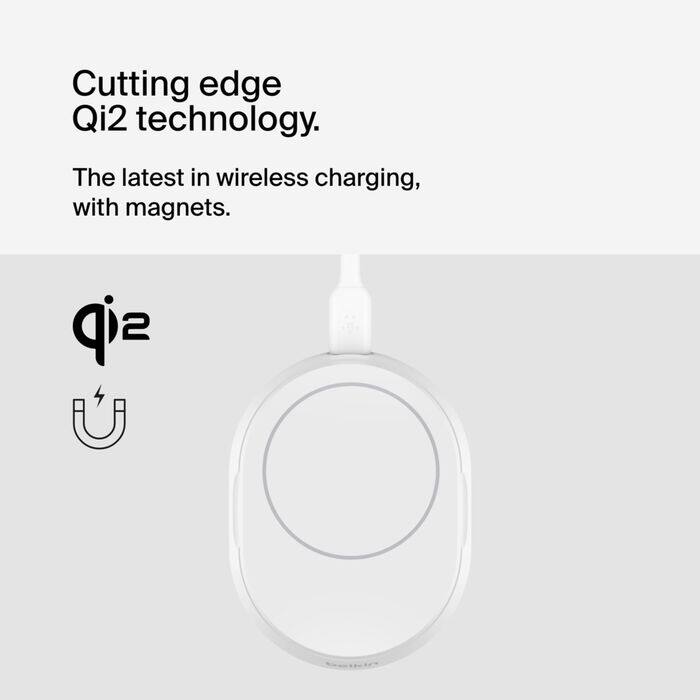 Cutting edge Qi2 technology.  
The latest in wireless charging, with magnets.