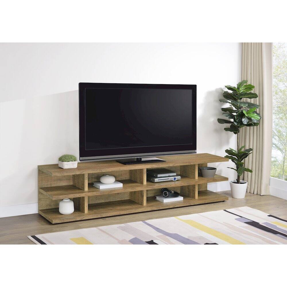 Alt View 1. Coaster Co. of America - Cartmill 78-inch 2-tier TV Stand Media Console Mango - Brown.