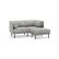 Front. Burrow - Contemporary Range 2-Seat Sofa with Attachable Ottoman - Stone Gray.