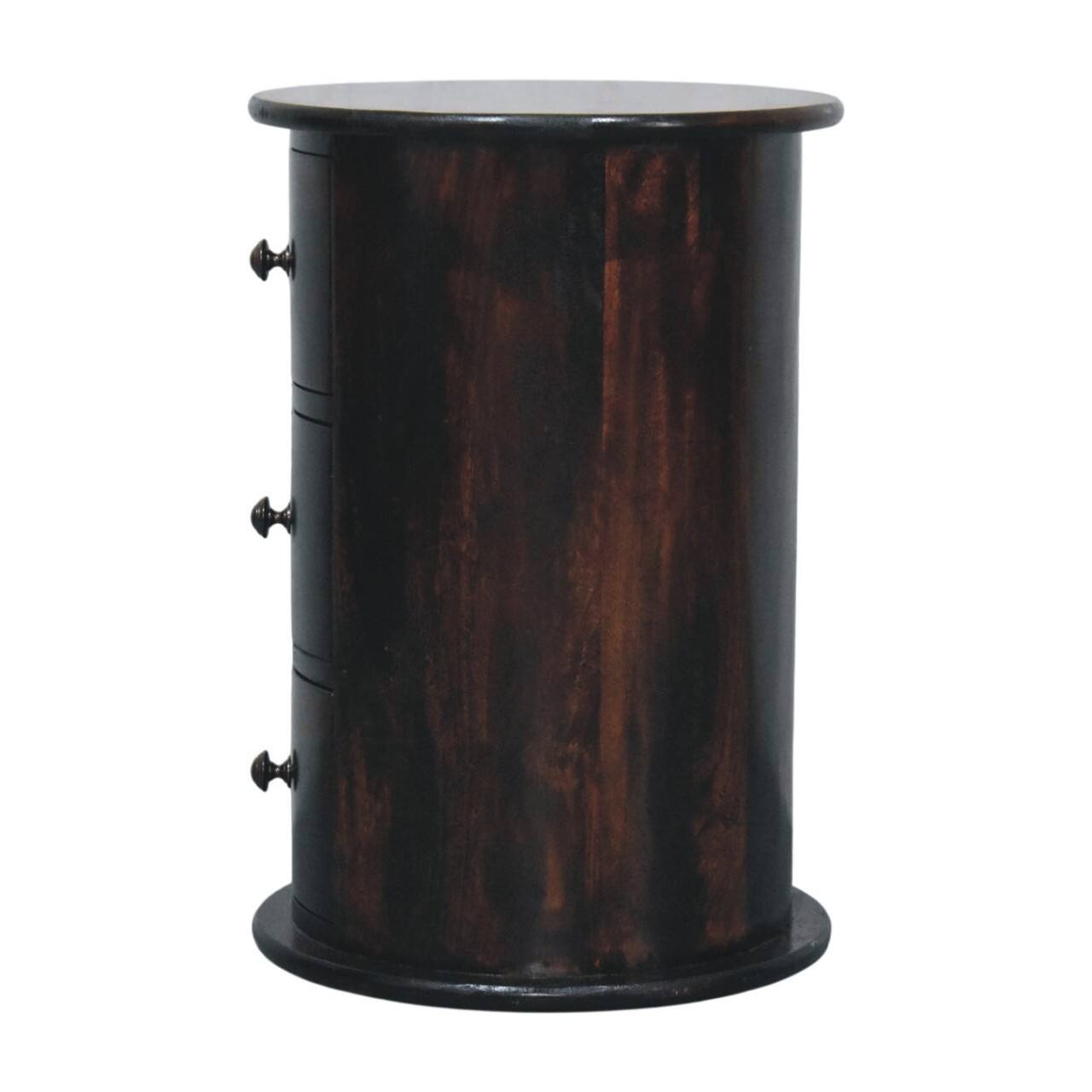Alt View 5. Artisan Furniture - Artisan Furniture Solid Wood California Walnut Drum 3 Drawer Chest , Brown - Brown.