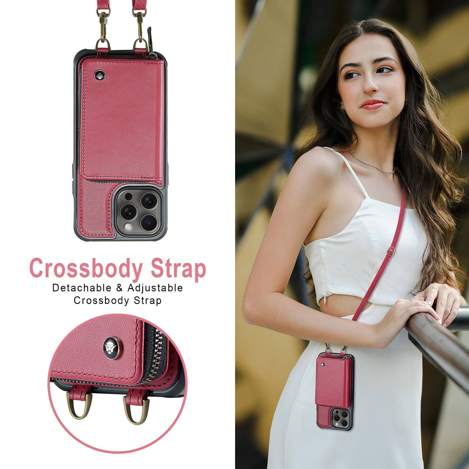 Crossbody Strap  
Detachable & Adjustable Crossbody Strap
