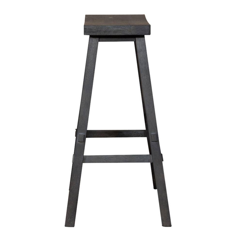 Angle. Liberty Furniture Industries - Creations 30 Inch Sawhorse Stool- Slate in Various - Brown.
