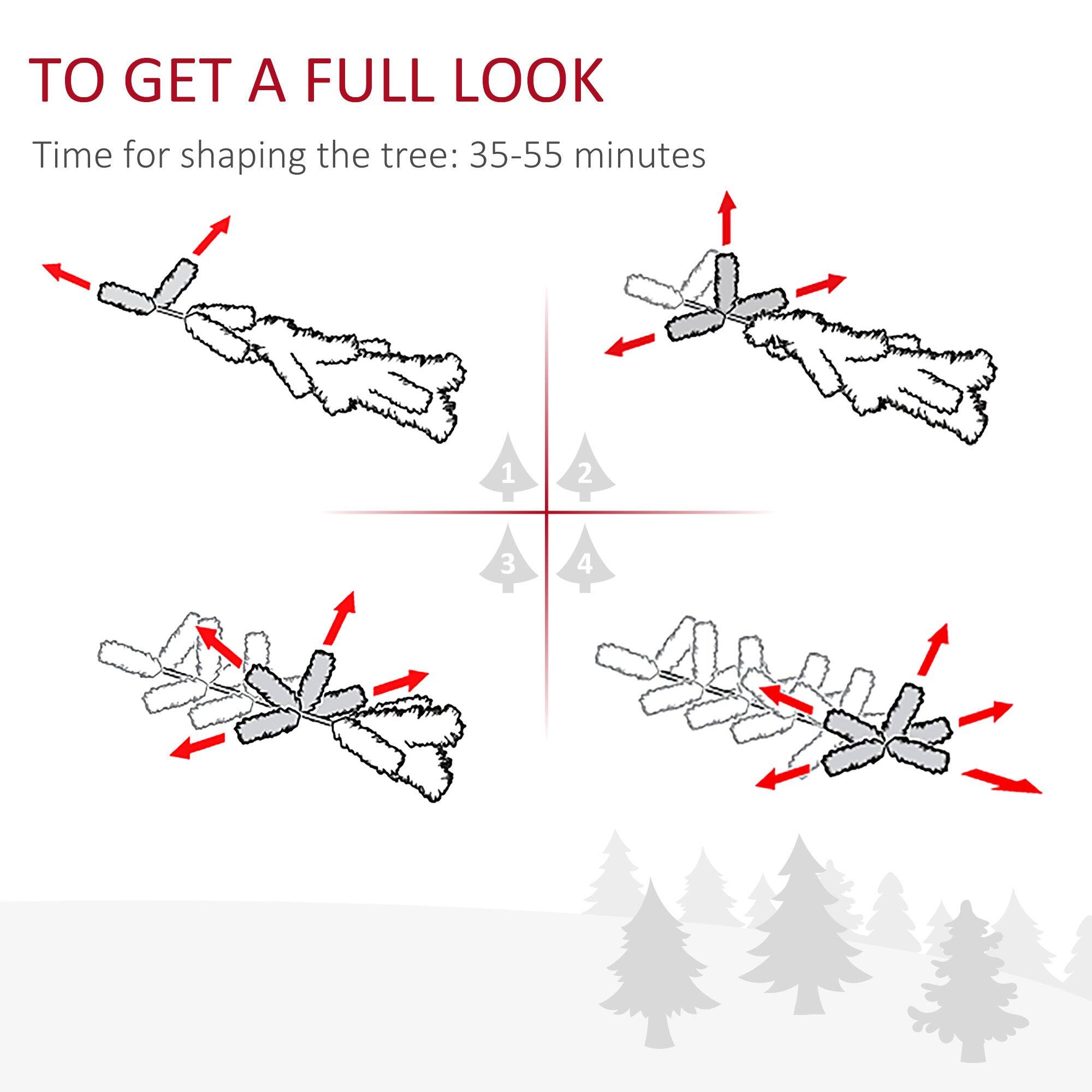 TO GET A FULL LOOK

Time for shaping the tree: 35-55 minutes

1 2
3 4
