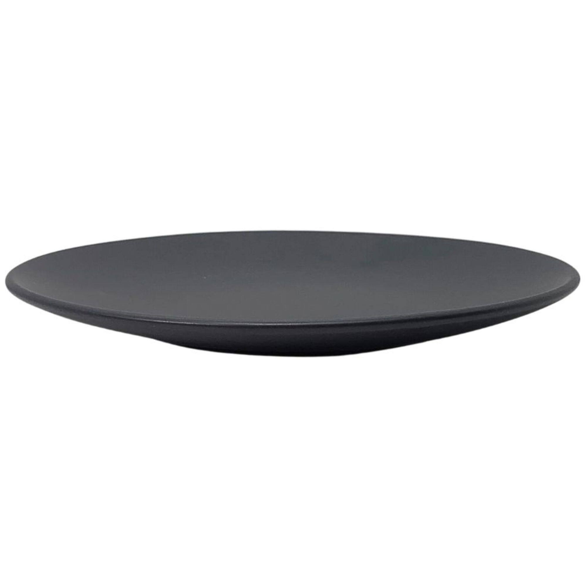 Angle. Zulay Kitchen - Zulay Kitchen Contour Salad Plate - Set of 4 - Slate.