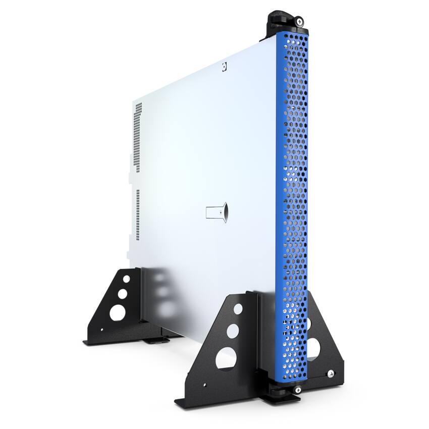RackSolutions - Universal Adjustable Rack To Tower Stand (1U-2U) - Black