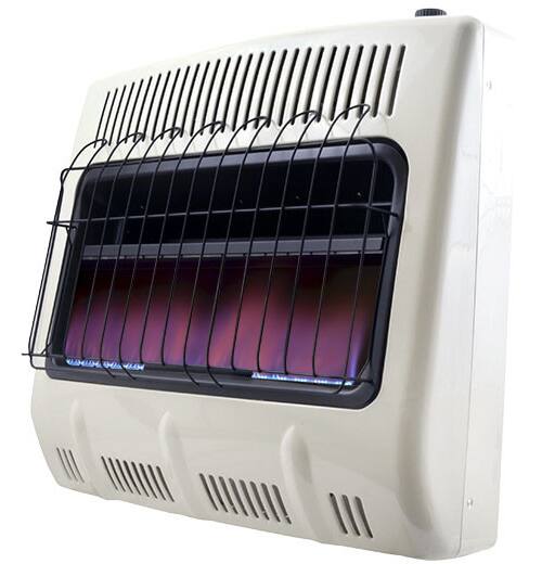 Angle. Mr. Heater - Mr. Heater 30,000 BTU Unvented Propane Heater with Built In Blower and 12ft Hose - White.