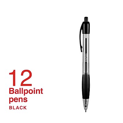 12 Ballpoint pens BLACK