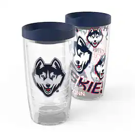 Tervis - UConn Huskies 2-Pack 16oz. Competitor & Emblem Tumbler Set - Multicolor