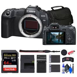 Canon - EOS R8 Mirrorless Camera + 64GB Card + Bag + Charger + Battery + More (International Version)