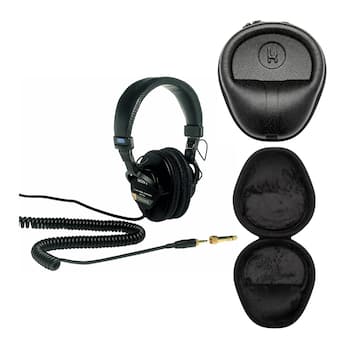 Sony MDR7506 Professional Large Diaphragm Headphone Bundle with Sony MDR7506 Professional Large Diaphragm Headphone Bundle with