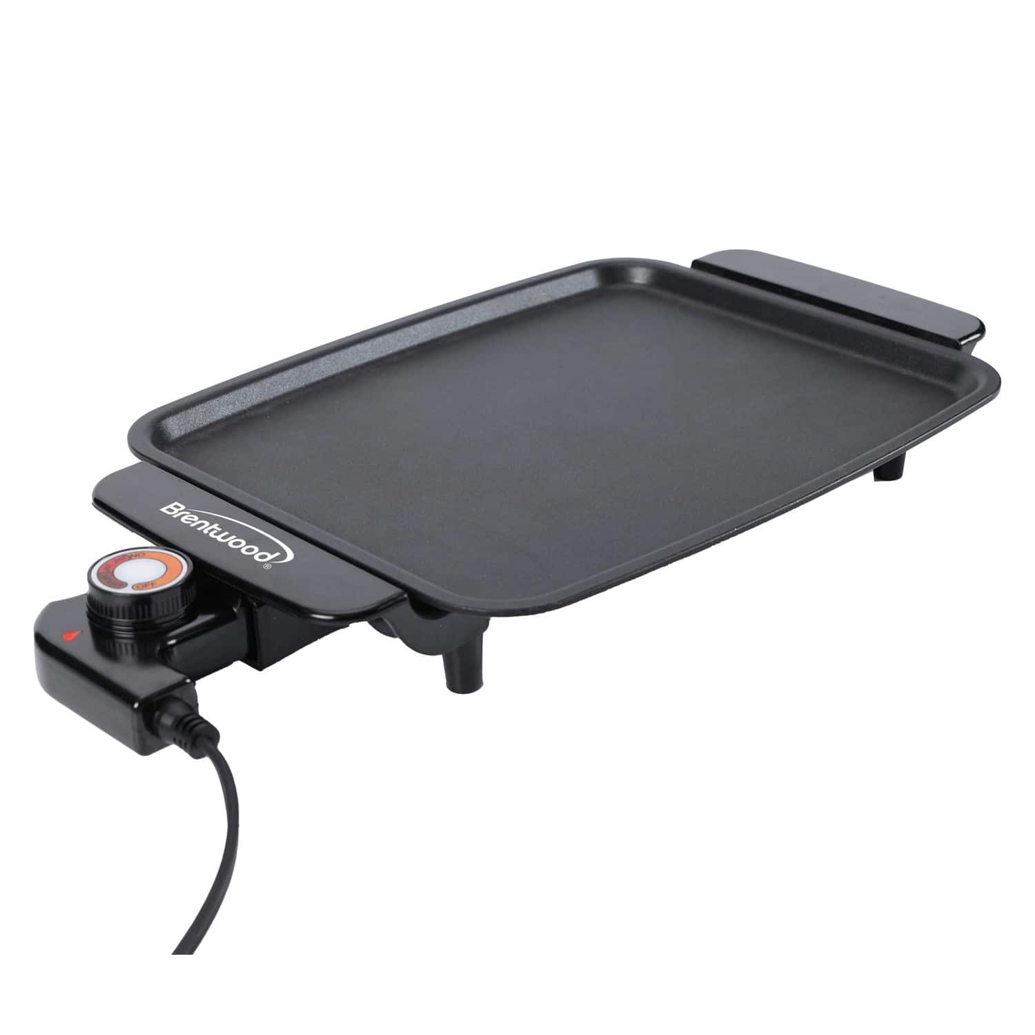 Brentwood - 12" x 10" 1200W Electric Griddle, Ceramic Non-Stick Coating - Black