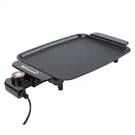 Brentwood - 12" x 10" 1200W Electric Griddle, Ceramic Non-Stick Coating - Black