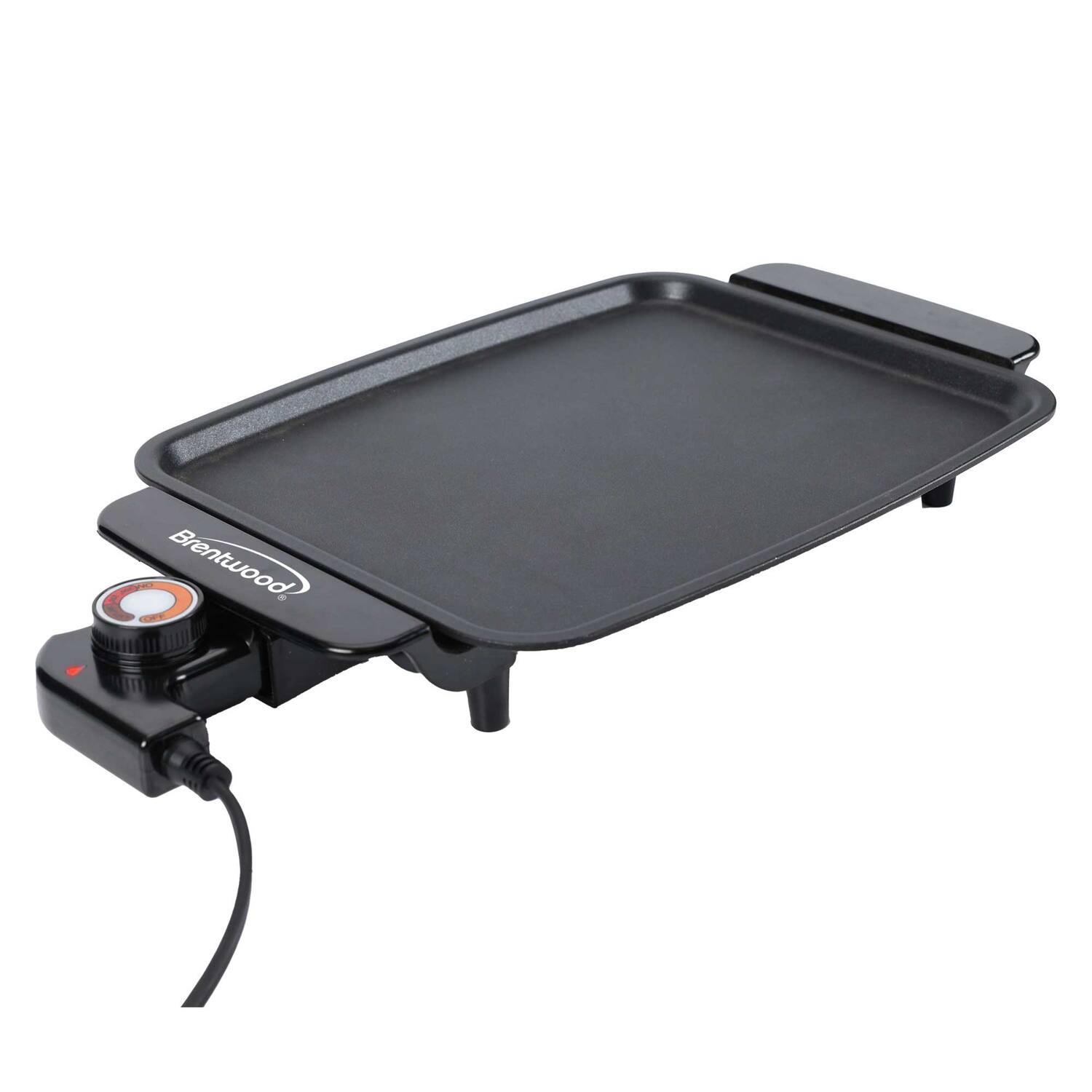 Front. Brentwood - 12" x 10" 1200W Electric Griddle, Ceramic Non-Stick Coating - Black.