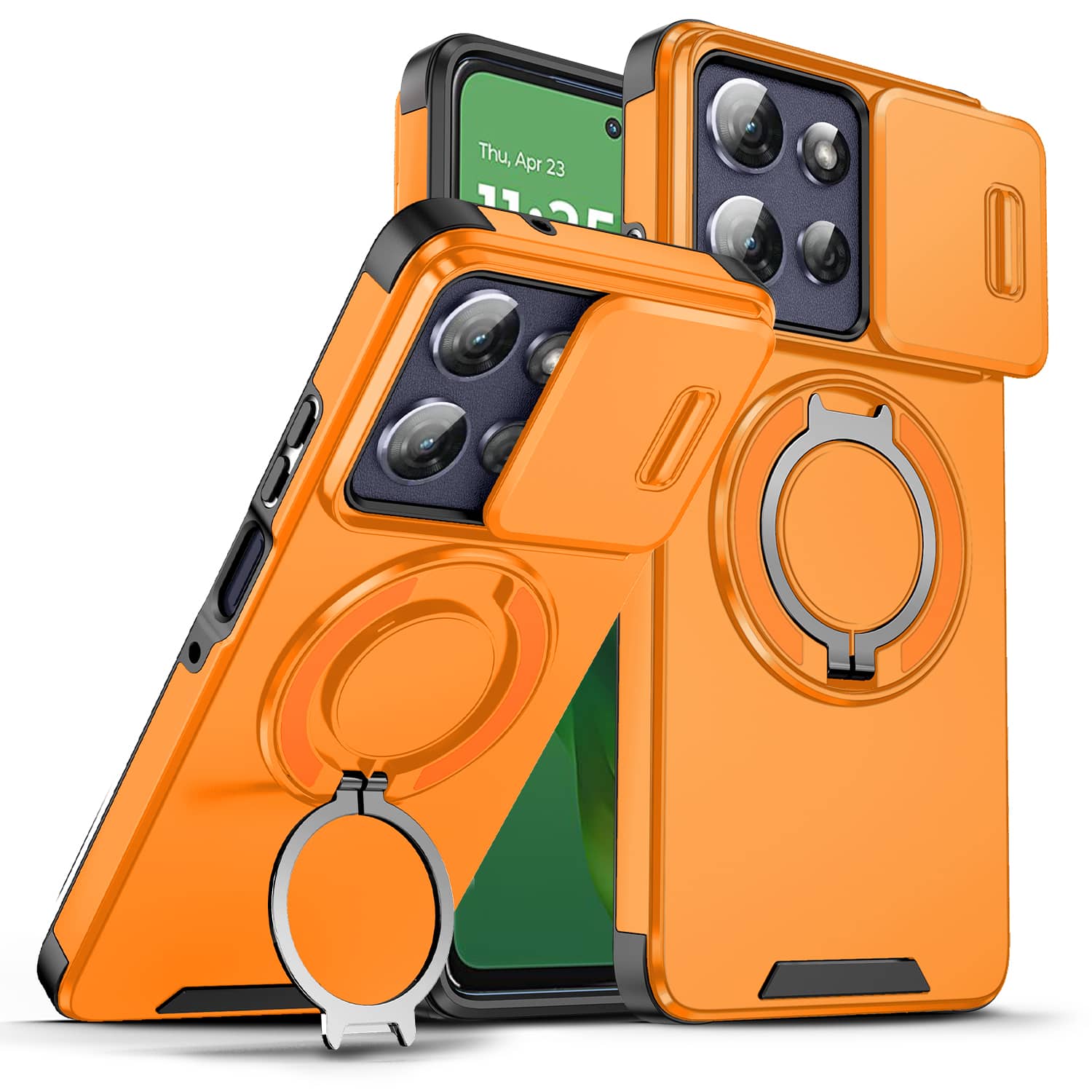 UUCOVER - Magnetic Case for Moto G 5G (2025/2026) & Moto G Play (2026) with Slide Camera Cover & 360° Ring Stand Drop-Proof Cover - Orange price history on PriceWatchPro