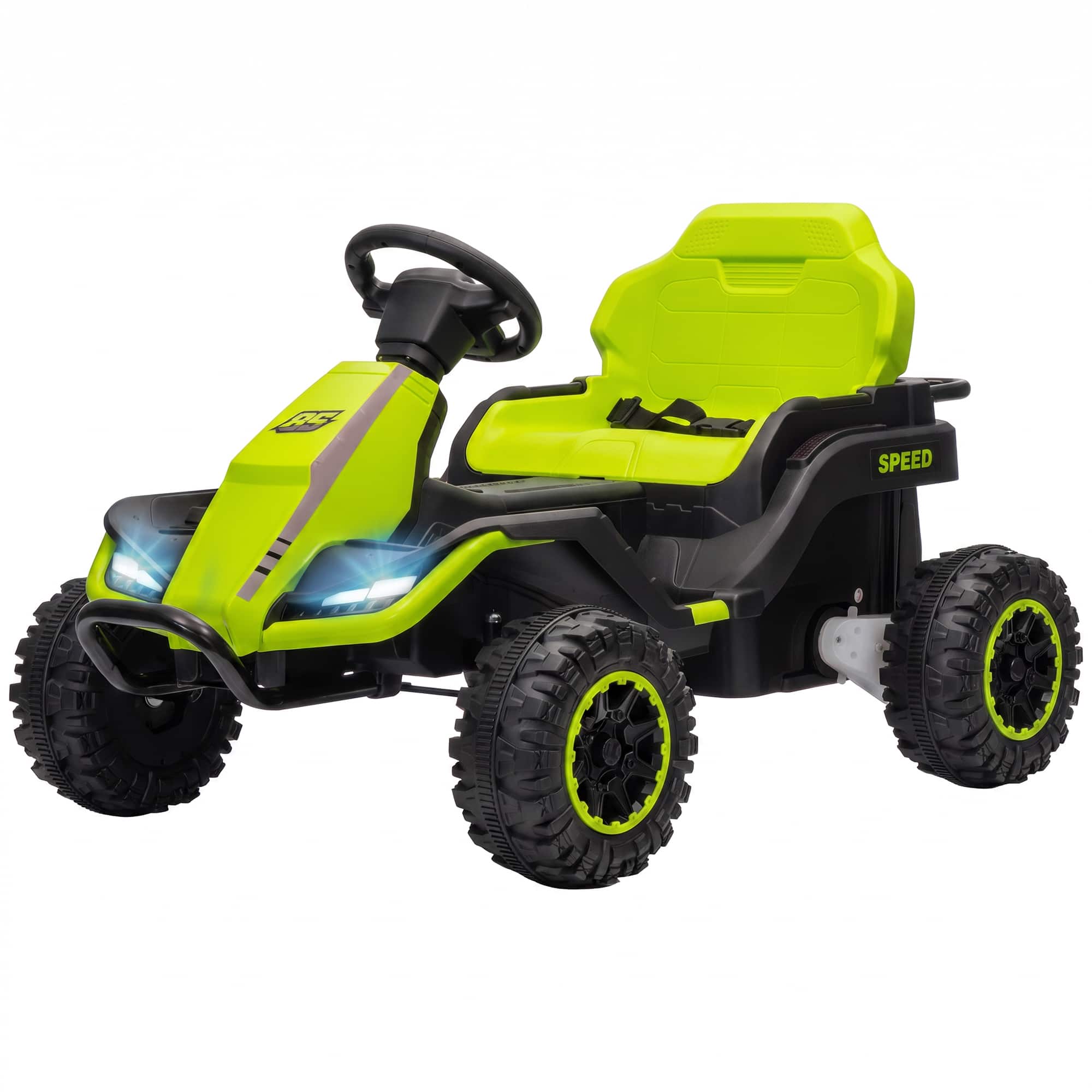 Qaba - Kids Electric Ride On Car with Dual Motors, Remote Control, 4-Wheel Suspension - Blue