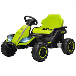 Qaba - Kids Electric Ride On Car with Dual Motors, Remote Control, 4-Wheel Suspension - Blue