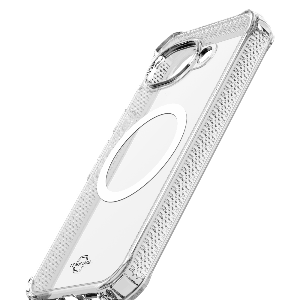 Alt View 4. Itskins - HYBRID R // CLEAR MagSafe Case for Google Pixel 10a - Clear.