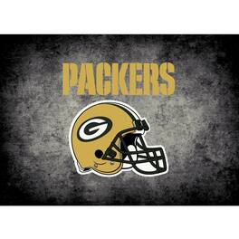 Imperial - Green Bay Packers 3'10" x 5'4" Distressed Rug - Black