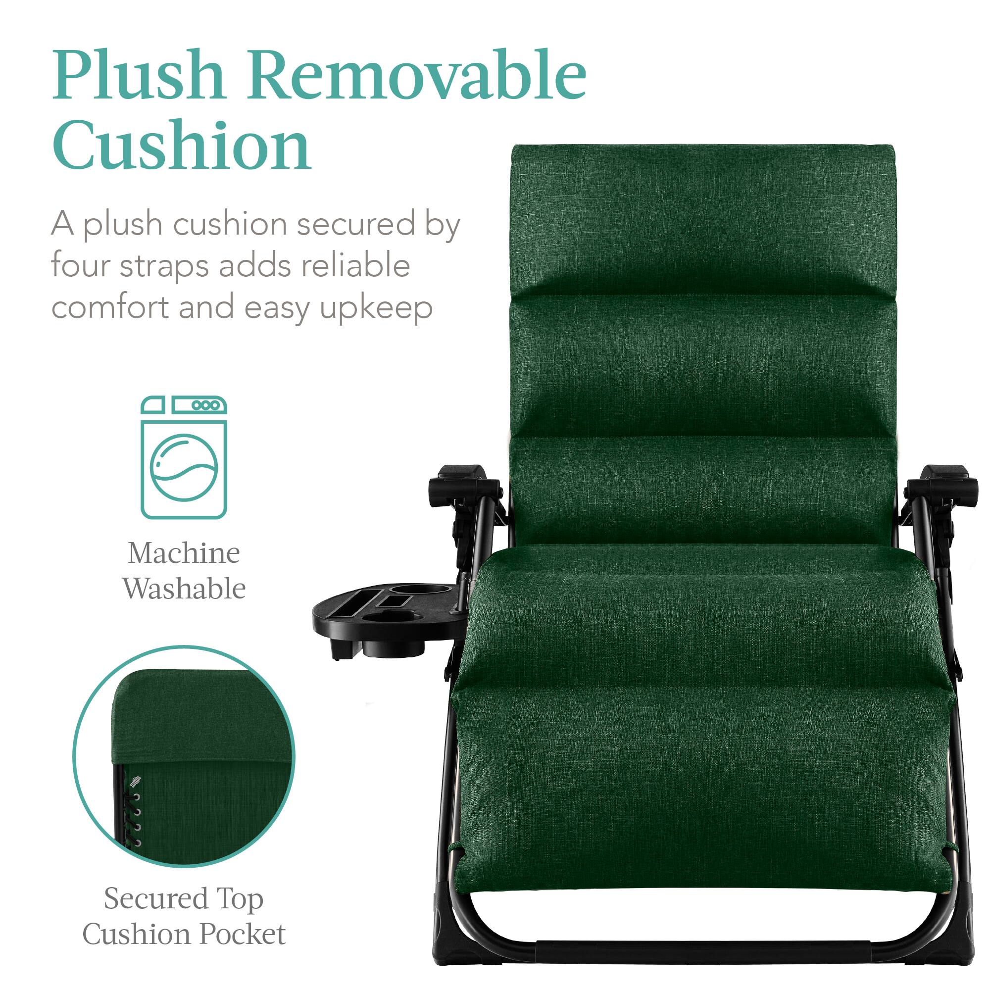 Plush Removable Cushion

A plush cushion secured by four straps adds reliable comfort and easy upkeep

Machine Washable

Secured Top Cushion Pocket