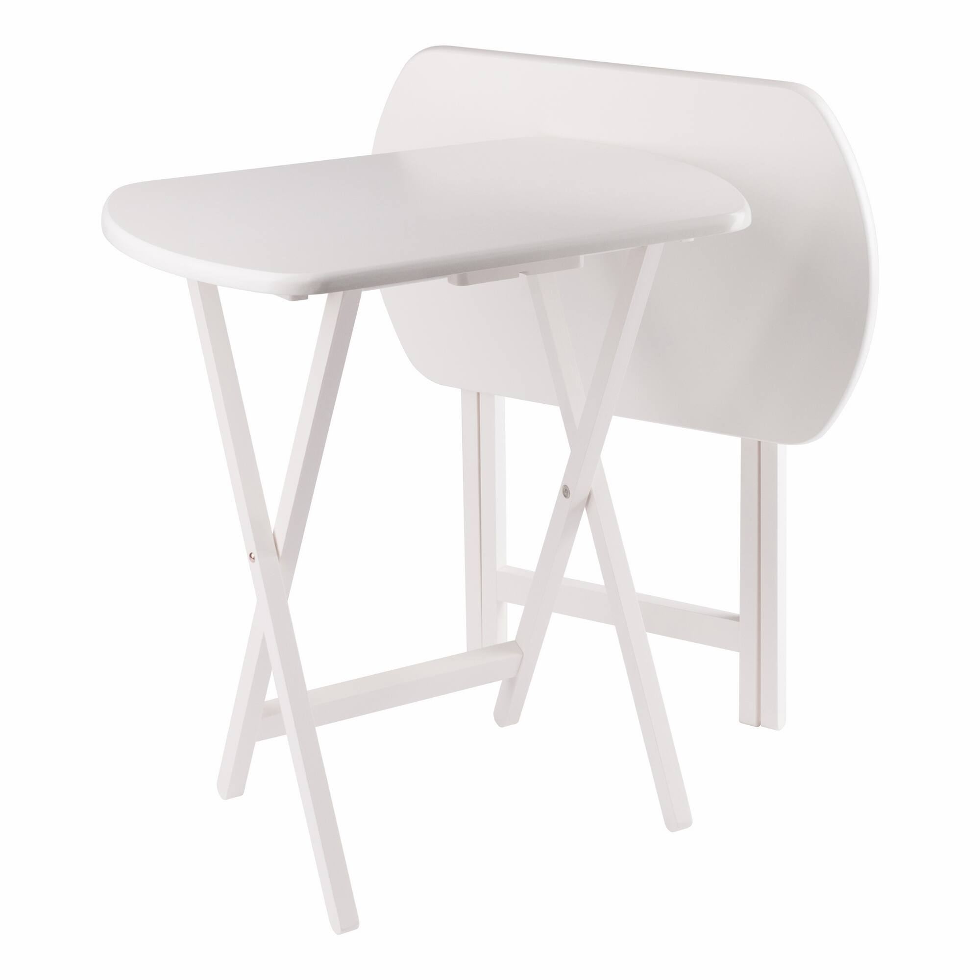 Winsome Wood - Corbett 2-Pc Oversized Snack Tables - White