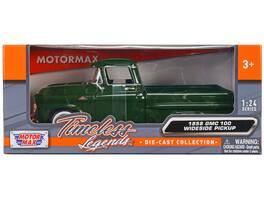 1958 GMC 100 Wideside Pickup Truck "Timeless Legends" Series 1/24 Diecast Model Car by Motormax - Green