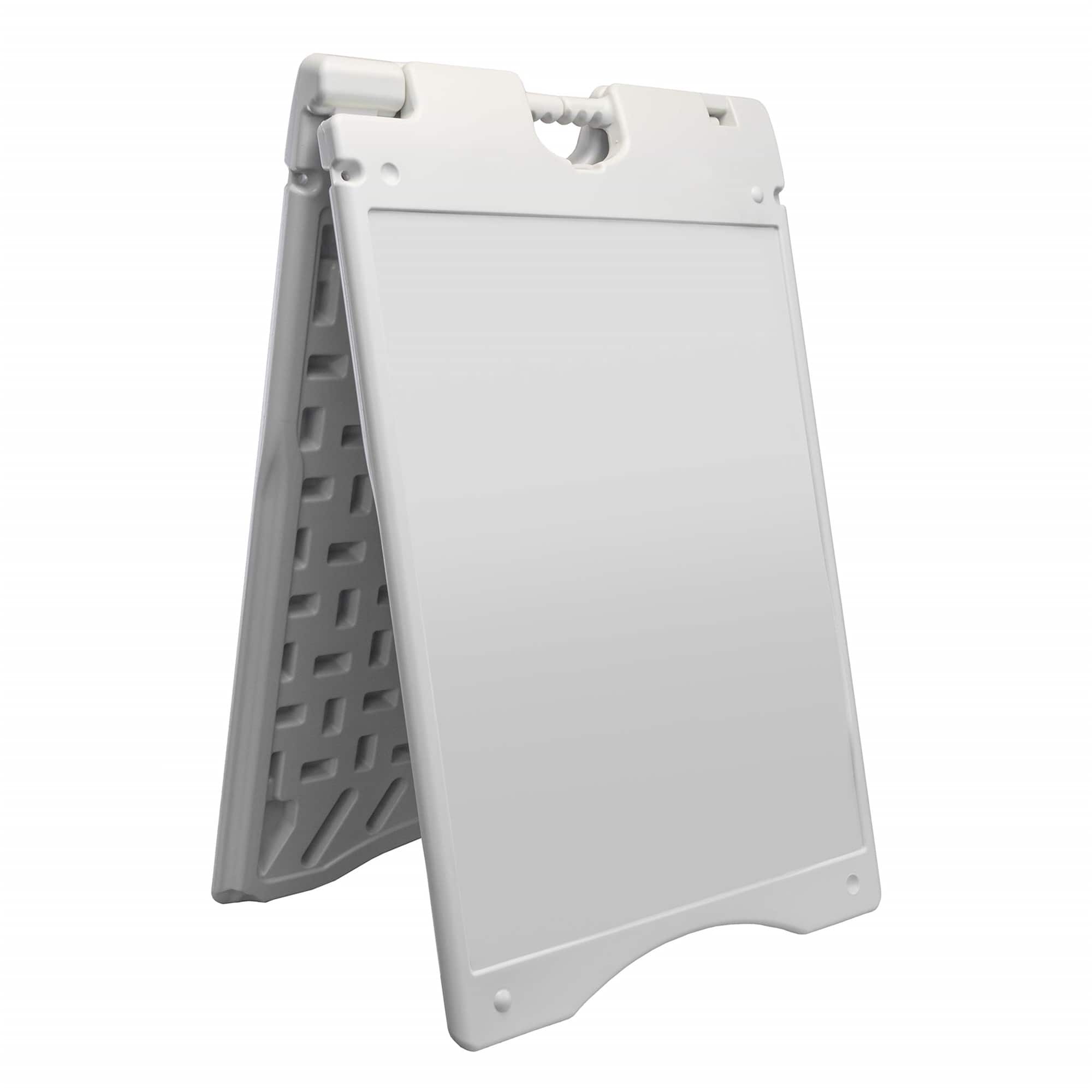 Jumbl - A Frame Sandwich Board – 22 x 28” Display Sidewalk Sign with PVC Sign Protector - White