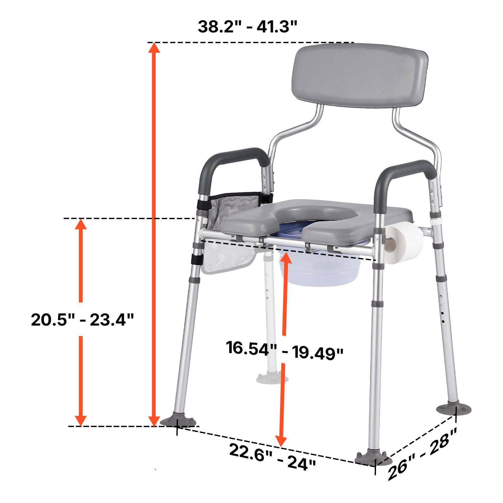 38.2" -41.3", 20.5" -23.4", 16.54" -19.49", 22.6" - 24", 26"-28" - 28"
