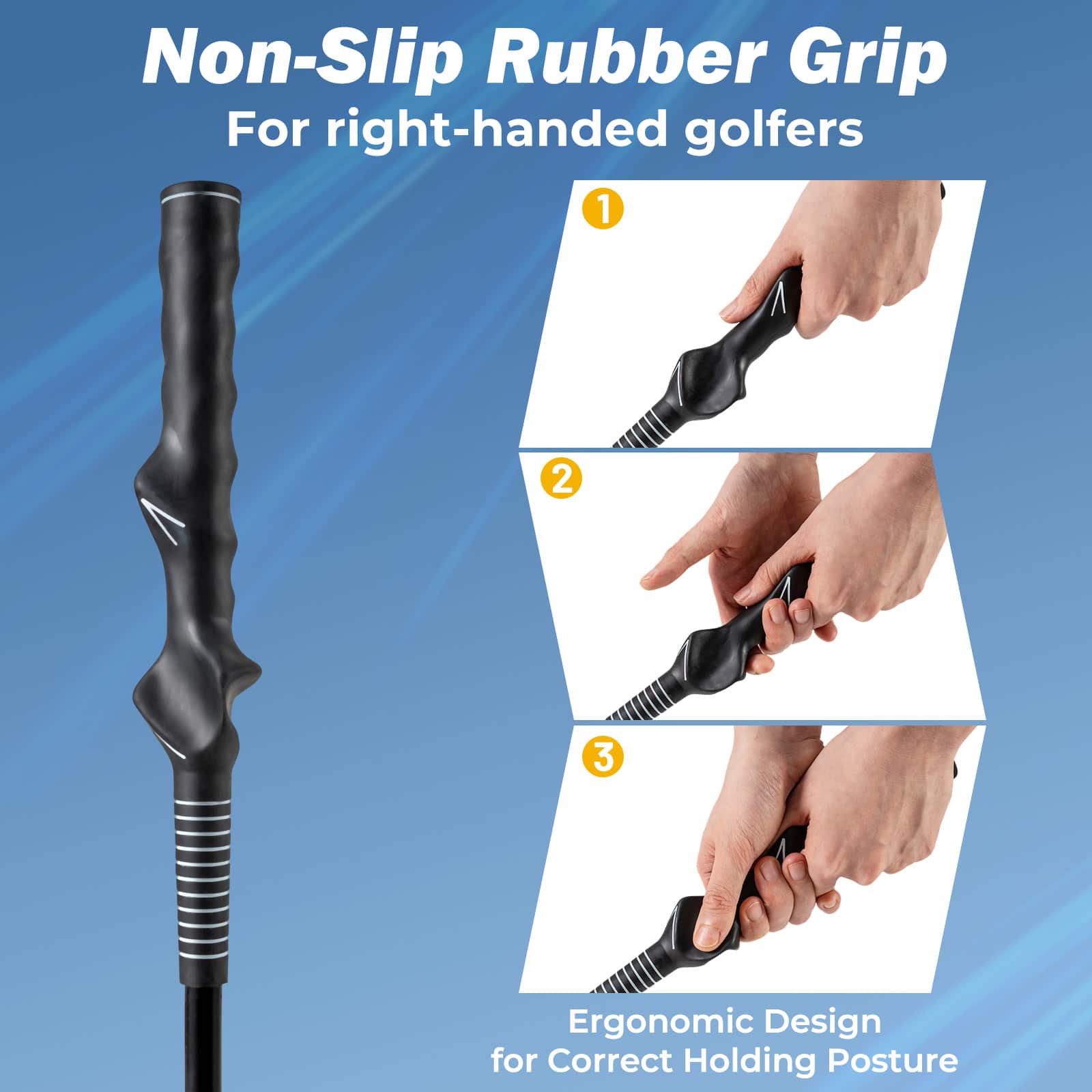 Gymax Golf Swing Trainer Aid 47'' Warm up Practice Stick w