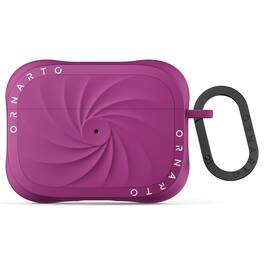 Ornarto - Vortuxe for AirPods Pro 2nd / 1st Generation Case, Liquid Silicone Shockproof Cover with Carabiner - Fuchsia