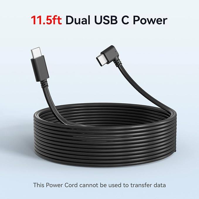 11.5ft Dual USB C Power

This Power Cord cannot be used to transfer data