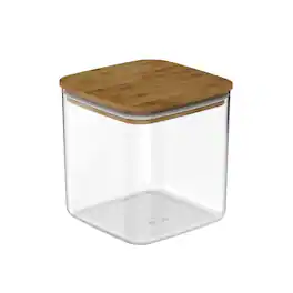 OU - Airtight Food Storage Container 9.7cup with Leak Proof Bamboo Lid, Plastic Food Storage Container
