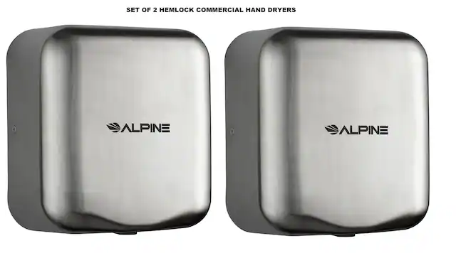 SET OF 2 HEMLOCK COMMERCIAL HAND DRYERS ALPINE ALPINE