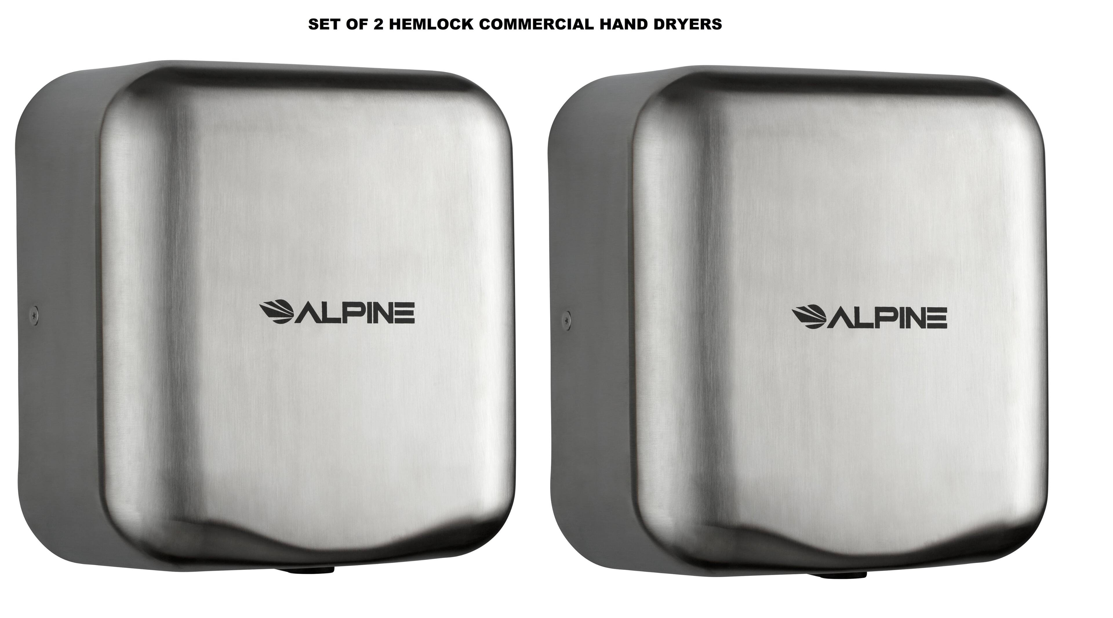 SET OF 2 HEMLOCK COMMERCIAL HAND DRYERS ALPINE ALPINE